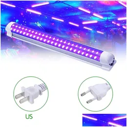 Juldekorationer LED UV Black Light Fixtures 10W DJ Party Strip Lights Effect Stage Purple Tube för Bar Disco Club Halloween Y201 DHVBC