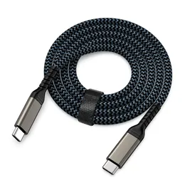 0.3m/0.5m/1m/2m/3m USB3.2 3.0 60W 3A Type-C to C Fast Charge Metal Aluminum alloy shell USB Cable 10Gbps Tinned Copper core black blue New