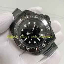 2 kolorowe automatyczne zegarki Real zdjęcie mężczyzn 44 mm 126660 Niebieska czarna tarcza ceramiczna ramka PVD/DLC powlekana stal nierdzewna bransoletka 116660 Mechanical Sport Watch