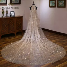 Bridal Veils NOBLE WEISS Long One Layer 3 Meters Width Wedding Veil Cathedral Customize Party With Comb