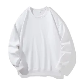 Vente chaude hiver nouveau pull à col rond en peluche super doux pour hommes et femmes en coton peigné chemise à col rond épais et chaud