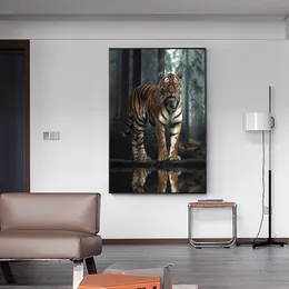 モダンなボスポスターワイルドディアティジェガーfoto canvas schilderijウォールアートプリントvoor woonkamer interieur woodecoratie cuadros