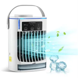 Portable Mini Air Conditioner Fan 3 Speeds Desktop Spray Cooling Fan For Office Home