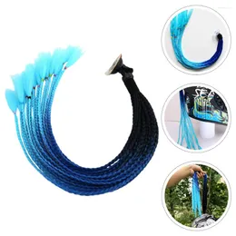 Motorcycle Helmets Ponytail Hair Braid Suction Cup Ponytails Sucker Pigtail Decor Portable Delicate Braids Decorations Gradient Pigtails