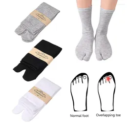 Herrensocken 1-4 Paar Unisex Split Two Toes Socke im japanischen Stil Tabi Toe Sommer Fiber Finger Kimono Flip Flop Sandale