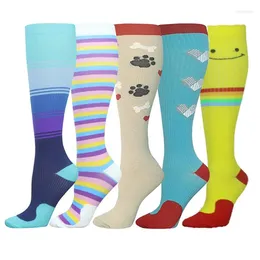 Sports Socks Calcetines Compresivos Compressie Sok Calzino A Compressione Compression for Men Gradient Sock