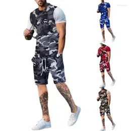Erkek Trailtsuits Erkekler Yaz Tshirt şort kıyafetleri Set Trailsuit Erkek Kamuflaj Spor Giyim Spor Sweatshirts Ropa Para Hombre Erkek Giysileri