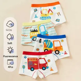 Calcinha roupa interior das crianças menino calcinha cuecas engenharia veículo carros fogo motor confortável shorts briefs boxers para kidsl23116