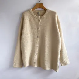 Toteme maglione cardigan asimmetrico in cashmere da donna, vestibilità ampia