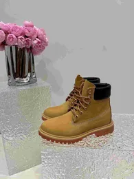 2023 outono/inverno mais recente marca de designer clássico botas amarelas de casal de cano alto