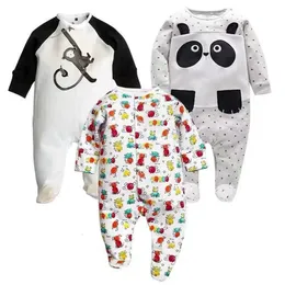 Pyjamas Baby Girls Sleepers Pyjamas Babies Born Boys Jumpsuits 2 PCS/LOT SPARN SOVSUIT SOVELE 0 3 6 9 12 MÅNADER Babykläder 231117
