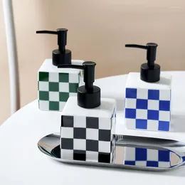 Zestaw akcesoriów do kąpieli Czarno -biały kwadratowy balsam ceramiczny łazienka łazienka butelki