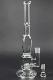 Big Bong Glass Water Ruces Triple Matrix Perc Gruby Retil Oil Bubbler Bubbler Cal Dab Rig Black Lip Podstawa zlewka z zz zz