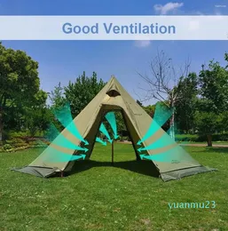 Zelte und Unterstände Ultraleichtes Pyramidenzelt 10,5 'x 5,2' Camping mit Herdanschluss Tipi für den Außenbereich für 23 Rucksacktouren