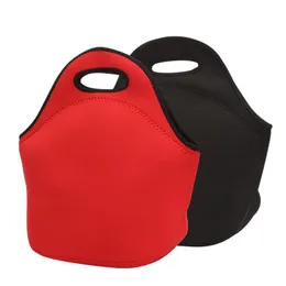 Сумки для хранения черные красные новые 100% неопреновые ланч кулер для женщин для женщин термическая коробка для детей детская сумка lz0577