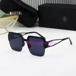 designer chanelism sunglasses Nylon Women's Metal Model Pointed Driving Glasses Same Straight with box