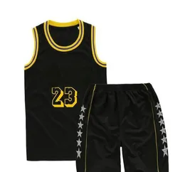 مجموعة ملابس الأطفال الساخنة مجموعات كرة السلة من القمصان شباب الأطفال LeBron 23 24 25 30 Kids Jerseys Basketball Boys Basketery Jersey Childrens Slicfeless Set A0011