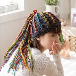 Beanieskull Caps Woolen Hat Women Europe och USA Hip Hop Funny Dreadlock Selling Personality Knit 231117