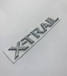 3DカーリアエンブレムバッジクロームXトレイルレターズシルバーステッカー用Xtrail Auto Styling1730370