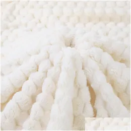 Koce designerska koc miękka flanelowa tkanina przenośna insation termiczna gruba krata sofa z łóżkiem polaru dzianina dostawa do domu gar dhl8e