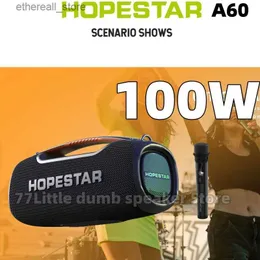 携帯電話スピーカーHopestar A60スピーカーBluetooth Caixa de som BluetoothポータブルサブウーファーIPX6ウォータープルーフ100W高速バスブームホームシアターQ231117