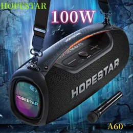 مكبرات صوت الهاتف الخليوي Hope Star A60 100W Karaoke Bluetooth Speaker عالي الطاقة في الهواء الطلق مكبر صوت مكبر الصوت Caixa de Som Bluetooth Q231117