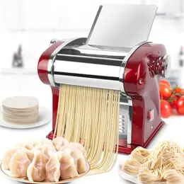 Máquina elétrica de prensa para bolinho de macarrão, 135w, aço inoxidável, fabricante de macarrão, rolo de espaguete, cortador de massa, 220v1304w