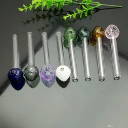 Sigara borusu mini nargile cam bonglar renkli metal şekil renkli çilek kafa cam doğrudan kaynama tencere