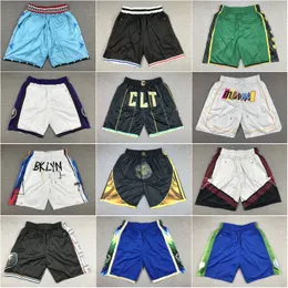 2022/23 City Basketball Pocket Shorts Bola Costurada Tatum Durant Booker DeRozan Banchero Butler Leonard Doncic Irving Davis Giannis Antetokounmpo Morant Curry