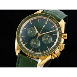 مصمم Men chronograph Watch Speedmaster Watches with Box Superb Clone 9300 Auto Mechanical Moonwatch 7U Relgio All Function Noob Montre Omge Luxe