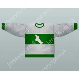 Özel Beyaz Montreal Shamrocks 1901-09 Hokey Jersey Yeni üst dikişli S-M-L-XL-XXL-3XL-4XL-5XL-6XL