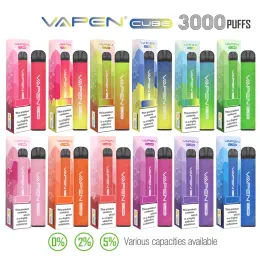 Аутентичный Vapen Cube 3000Puffs 2% 5% одноразовые Vapes Electronic E Cigarettes Комплекты 8 мл емкости 1000 мАч аккумулятор
