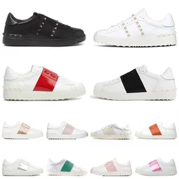 2024 top quality aaa+ designer shoes casual shoes mens shoes Leather Spikes pink red green whit black Plate-forme dress shoes open sneakers womens