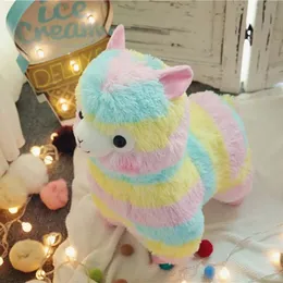 Bonecas de pelúcia 25cm colorido alpaca bebê bonito animal macio algodão recheado boneca casa brinquedos dormindo companheiro 231116