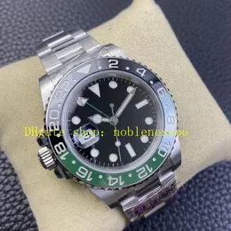 Left Hand Watch Mens 40mm Black Dial Green Ceramic Bezel Luminous 904L Steel Bracelet 126720 Clean Automatic Cal.3186 Movement Casual Mechanical Sport Watches