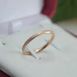 Anello solitario in acciaio inossidabile opaco 2 mm sottile anello impilabile fede nuziale per donna ragazza taglia 310 231116