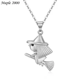 Pendant Necklaces 2023 Sell Well Little Witch Cute Women's Personalized Clavicle Necklace