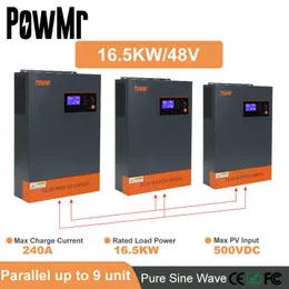 PowMr Parallel 16.5KW 220Vac/380Vac Trifase Pannello Solare Inverter MPPT 80A Regolatore di Carica Solare DC48V Max Ingresso FV 500Vdc