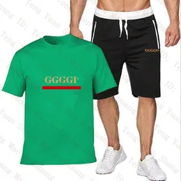 Designer-Trainingsanzüge für Herren, kurzärmelige Anzüge, T-Shirts mit Logo-Buchstaben-Aufdruck, 2-teiliges Set, T-Shirts und kurze Hosen, Sportbekleidung, täglicher Freizeit-Streetwear-Hip-Hop-Sportanzug