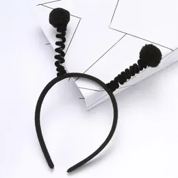 Acessórios de cabelo menino menina crianças bonito abelha joaninha alienígena antena headband adorável bola de pelúcia hoop festa de aniversário de halloween gift1160m