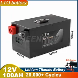 12V 100AH ​​LTO med laddare 100A 150A litiumtitanatbatteri perfekt för bilens kylskåp Electric Vehicle Solar System RV