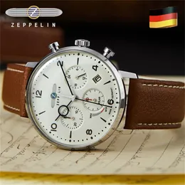 2023 Nowa wysokiej jakości najlepsza marka Zeppelin Mens Watch For Men 42 mm Sapphire Man Man Wristwatches Multi-funkcjonalny ruch Chronograph Designer Watches Montre de Luxe