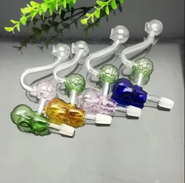 Smoking Pipe Mini Hookah glass bongs Colorful Metal Shape New Colorful Skeleton Football Glass Pot