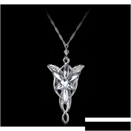 Pendant Necklaces New Fashion Austrian Crystal Pendant Jewelry Twilight Star Princess Necklace Lord Of The Rings Wizard Wedding Hgwdu Dhjqx