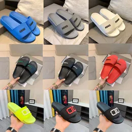 Designer Sandaler Herrkvinnor tofflor Silde gummi Slide Plat Platform Green Black White Orange Purple Ladies Sandal Cool Shoes Flip Flops Randig Causal Slipper