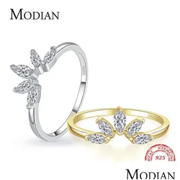 Bandringe Silber Klar CZ Mode Gold Fingerring Für Frauen Feine Hochzeit Schmuck Drop Lieferung Schmuck Ring Dhgarden Otapz