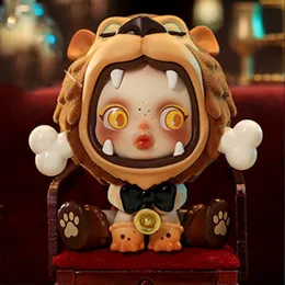 ブラインドボックススカルパンダアダムズファミリーシリーズオリジナルブラインドボックスおもちゃかわいいアニメフィギュアサプライズボックスミステリーボックスギフト彼女の誕生日ギフト230418