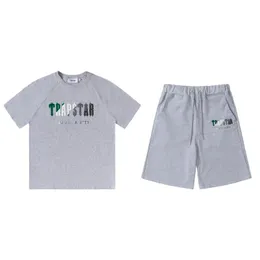 Men's and Women's Trapstar T-shirt Sports Set Designer Short Sleeve Shorts Couple Set Fashion and Casual M6