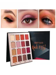 16 colorido Paleta Bronzer Rock Metal Charm Eyes Pearlescent Eyeshadow Beauty Makeup Eye Shadow9375511