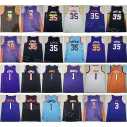 Valley City Kevin Durant Basketbol Formaları 35 Kazanılan Devin Booker 1 Bradley Beal 3 Tüm Dikişli Nefes Şeffaf İfadesi Spor Taraftarları Takımı Black White Purple Men Satış